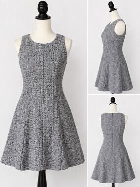 Banana Republic Tweed Fit & Flare Dress | Petite 0